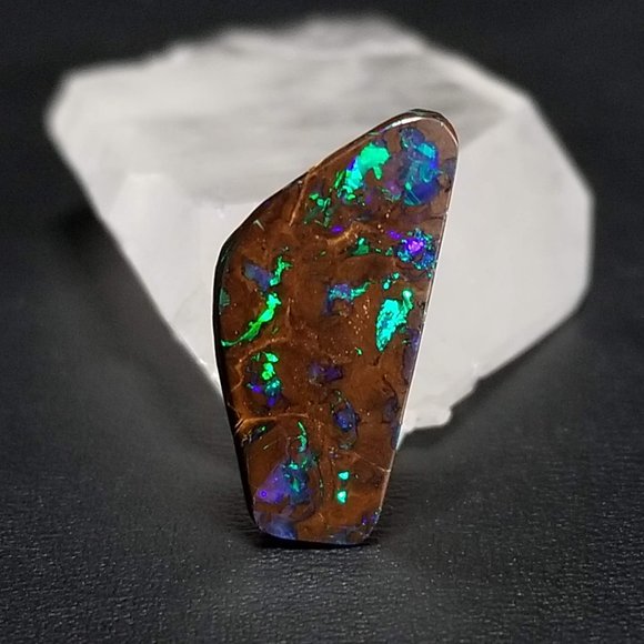 Australian Koroit Opal * 20.15 x 9.08 x 3.62mm * boulder opal cab * SKO4B2 - Picture 9 of 11